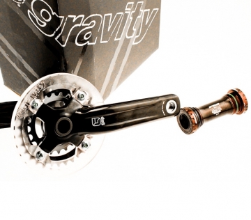 Шатуны для даунхилла FSA GravityLight ME Hallowtech + каретка 83+ 2 звезды  22/32T - 175 мм