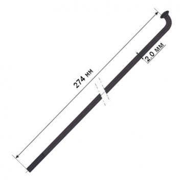 Спица Inox Plus черная (нержавейка) 2/274/